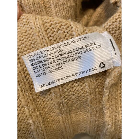 A new day beige buttoned long sleeves collared buttoned cardigan size Medium - Picture 5 of 8